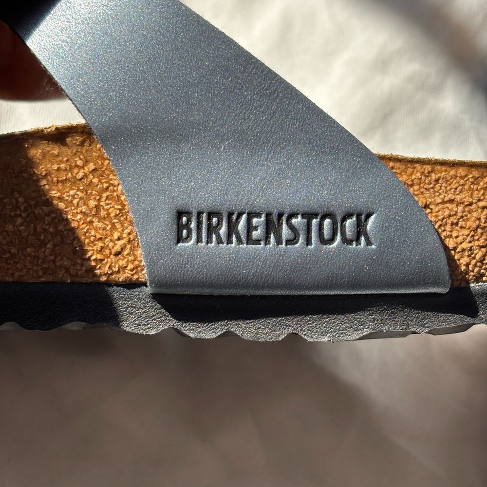 Birkenstock Blue and Brown Gizeh Sandals Brand New In Box 37 - Picture 2 of 6